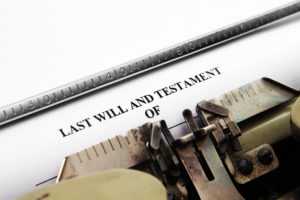 Last will and testament estate planning document