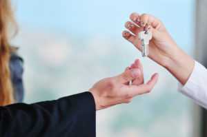 key passed from landlord to tenant